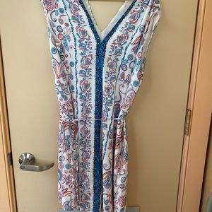Loft PM White Floral Dress